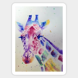 Giraffe Watercolour Painting Sticker